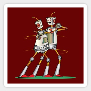 Robot Love Valentine Magnet